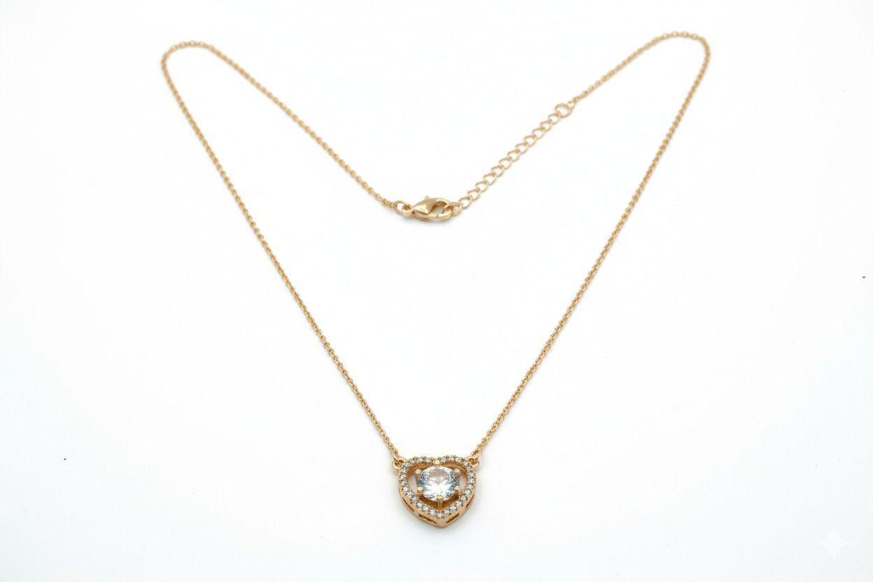 Forevershine Rose Gold Plated Cz Heart Pendant Necklace For Women With Cubic Zirconia Stone | Elegant Chain Jewelry Stylish Wear Party Gift For Girls Birthday Anniversary Accessory - Image 4