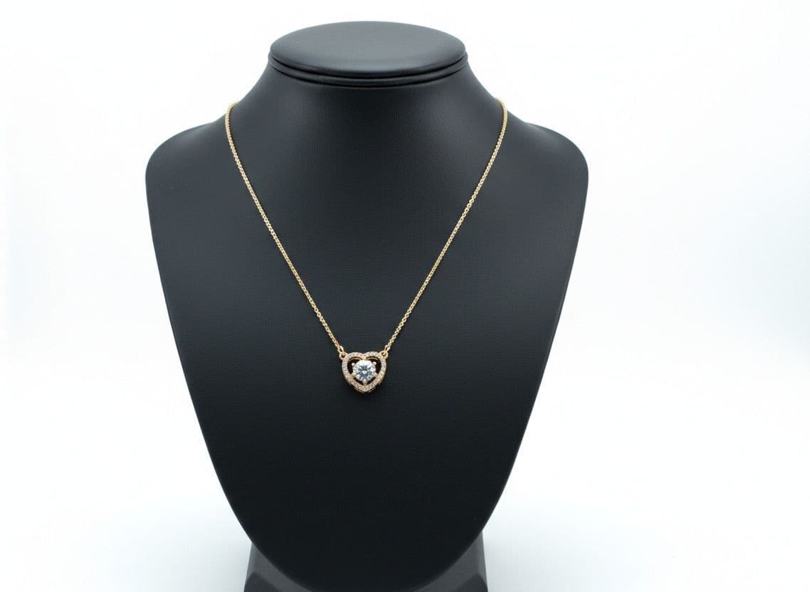 Forevershine Rose Gold Plated Cz Heart Pendant Necklace For Women With Cubic Zirconia Stone | Elegant Chain Jewelry Stylish Wear Party Gift For Girls Birthday Anniversary Accessory - Image 3