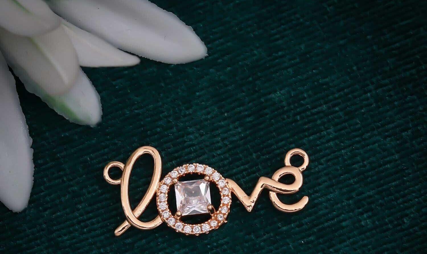 Forevershine Rose Gold Plated Love Pendant Necklace For Women With Crystal Stone | Adjustable Chain Romantic Elegant Jewelry | Tarnish Resistant Hypoallergenic Gift For Girls Birthday Anniversary - Image 3