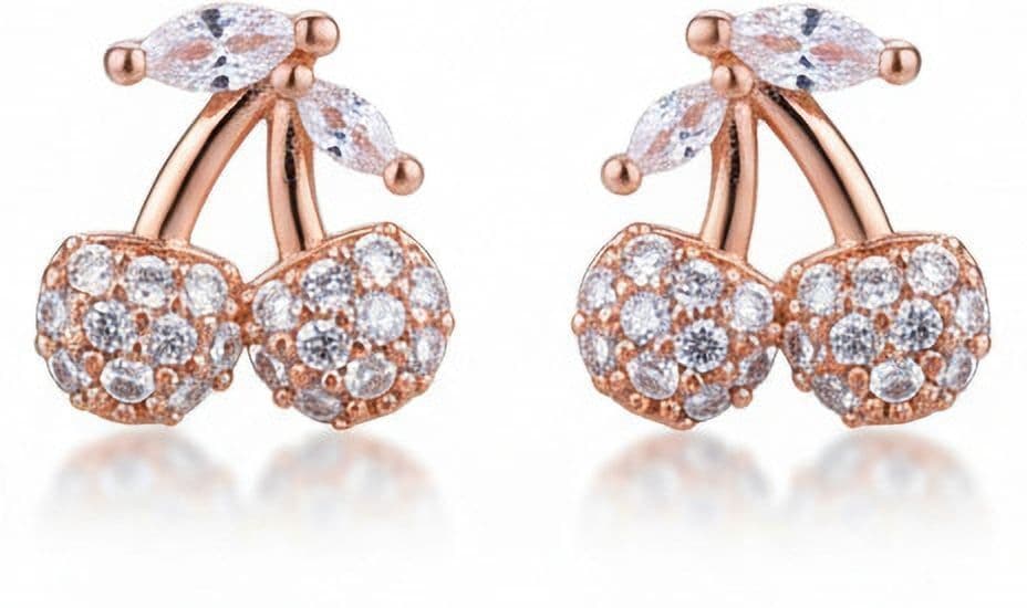 Forevershine Anti Tarnish Rose Gold Flower Stud Earrings, Marquise Cut Crystal Stones, Pave Setting|lightweight|gift For Her|skin Friendly & Hypoallergenic|stylish Jewelry For Women & Girls - Image 4