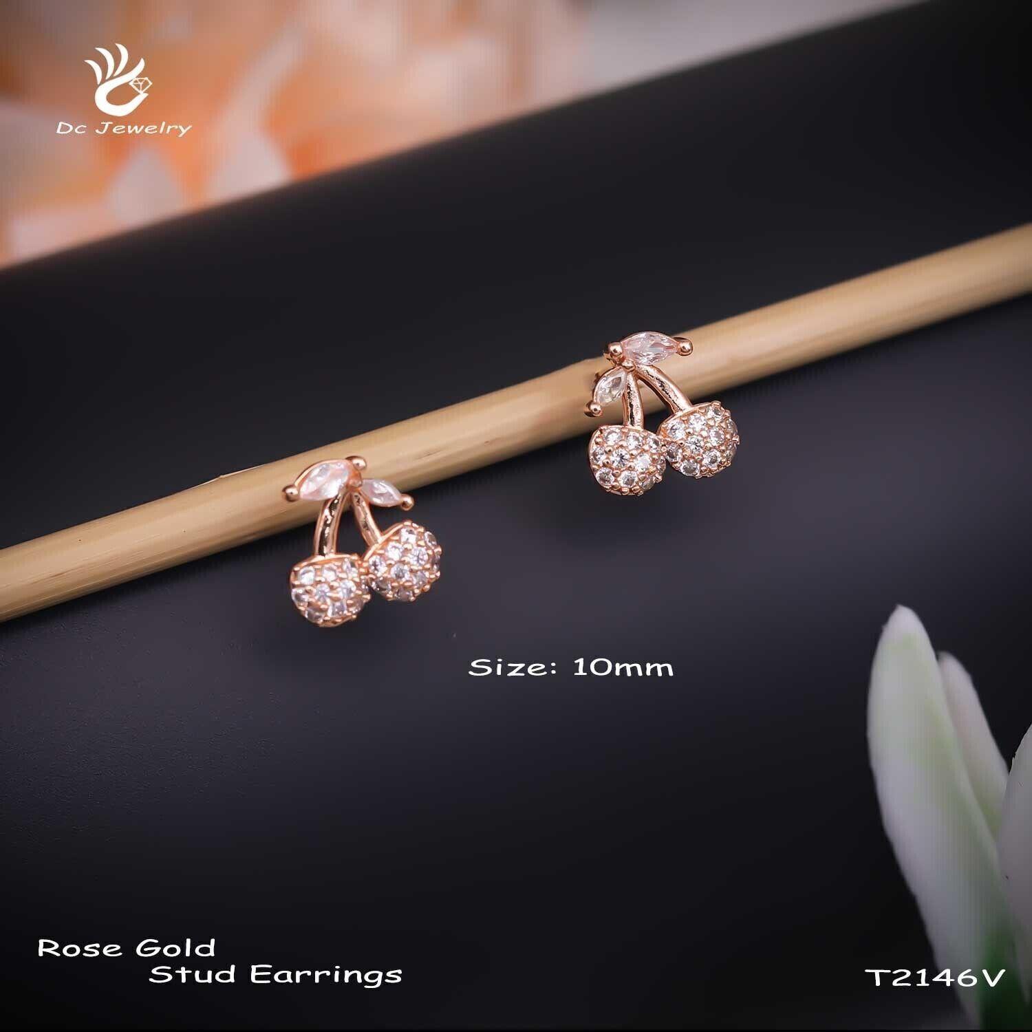 Forevershine Anti Tarnish Rose Gold Flower Stud Earrings, Marquise Cut Crystal Stones, Pave Setting|lightweight|gift For Her|skin Friendly & Hypoallergenic|stylish Jewelry For Women & Girls - Image 3