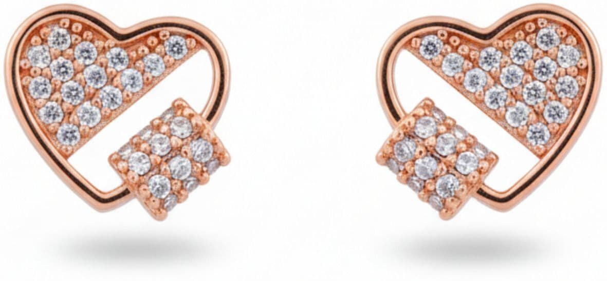 Forevershine Anti Tarnish Rose Gold Cherry Stud Earrings, Cubic Zirconia, Pave Setting, Fruit Design|lightweight|gift For Her|skin Friendly & Hypoallergenic|stylish Jewelry For Women & Girls - Image 4