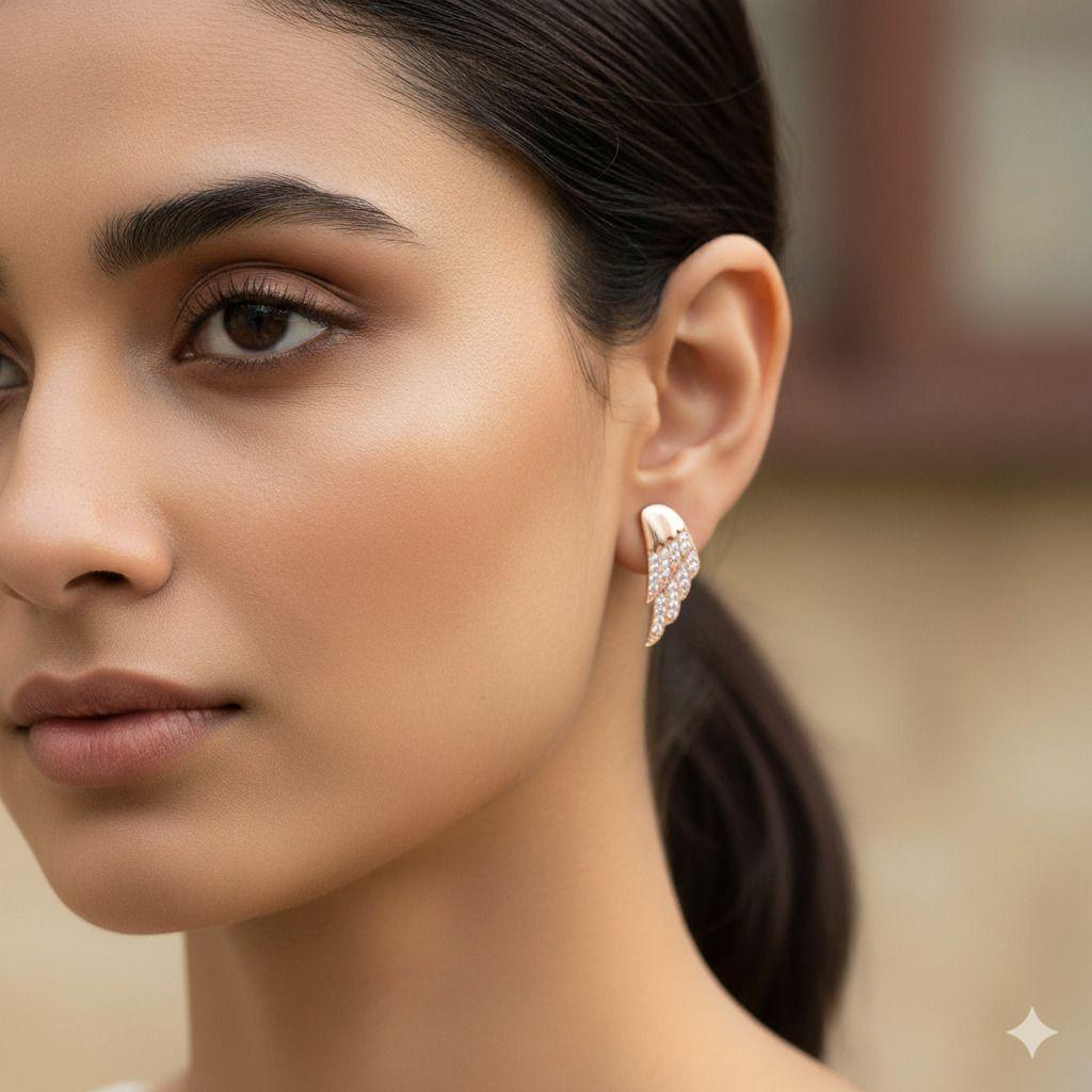 Forevershine Anti Tarnish Rose Gold Teardrop Earrings With Cubic Zirconia, Dangling Drop Design|lightweight|gift For Her|skin Friendly & Hypoallergenic|stylish Jewelry For Women & Girls - Image 2