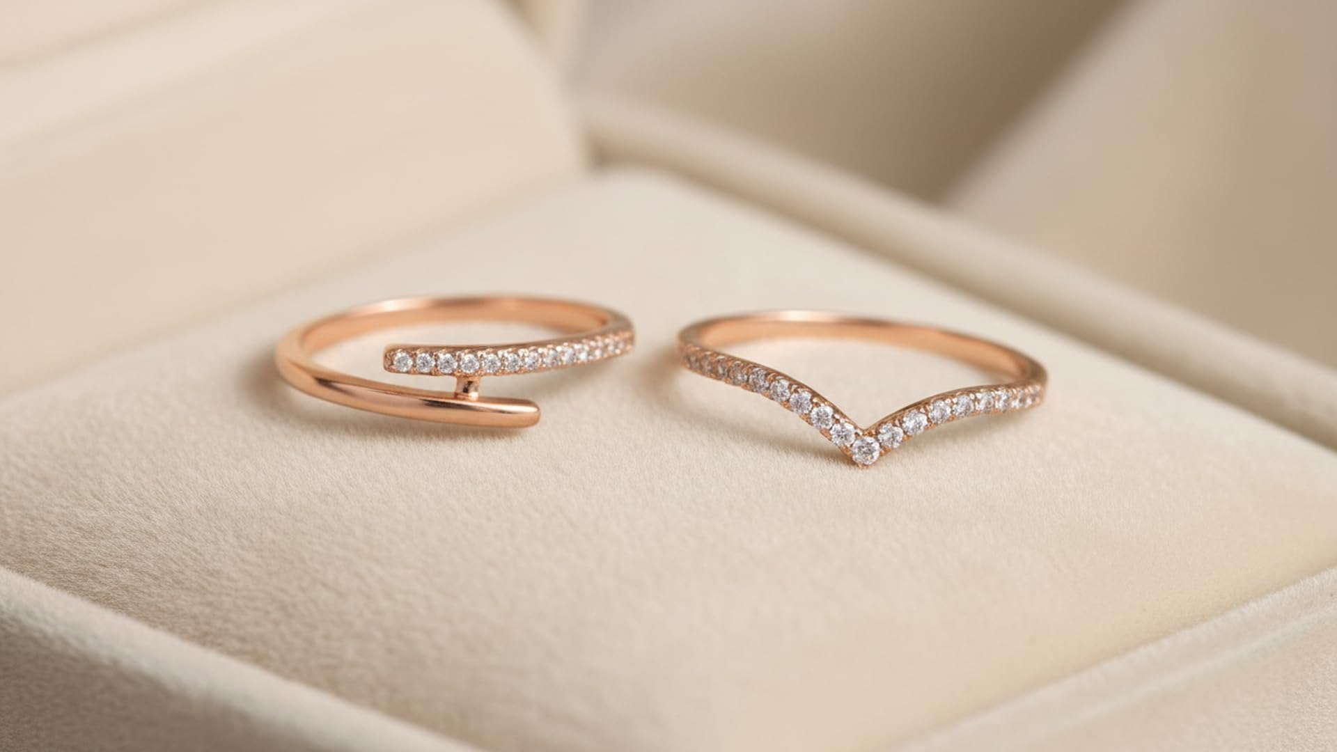 Forevershine Rose Gold Rose Gold Plated American Diamond Cubic Zirconia Minimal Modern Traditional Adjustable Ring For Women & Girls Fashion Jewellery, Party, Wedding Gift - Image 4