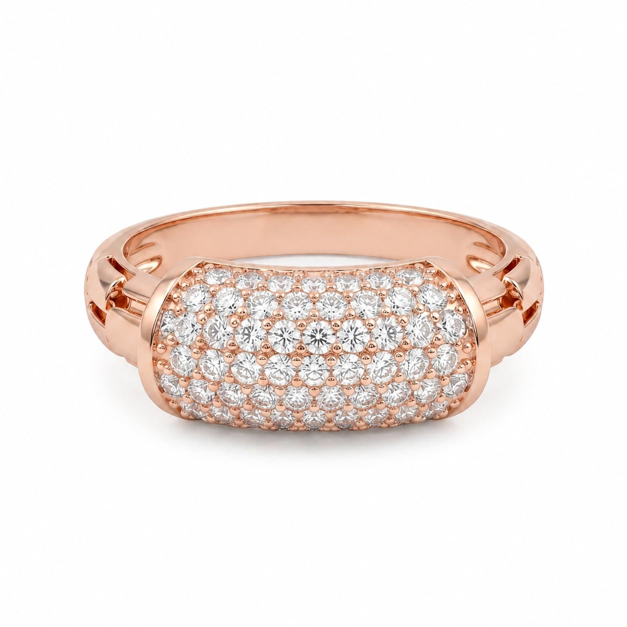 Forevershine Rose Gold & White Rose Gold Plated American Diamond Cubic Zirconia Modern Adjustable Ring For Women & Girls Fashion Jewellery, Party, Wedding Gift - Image 5