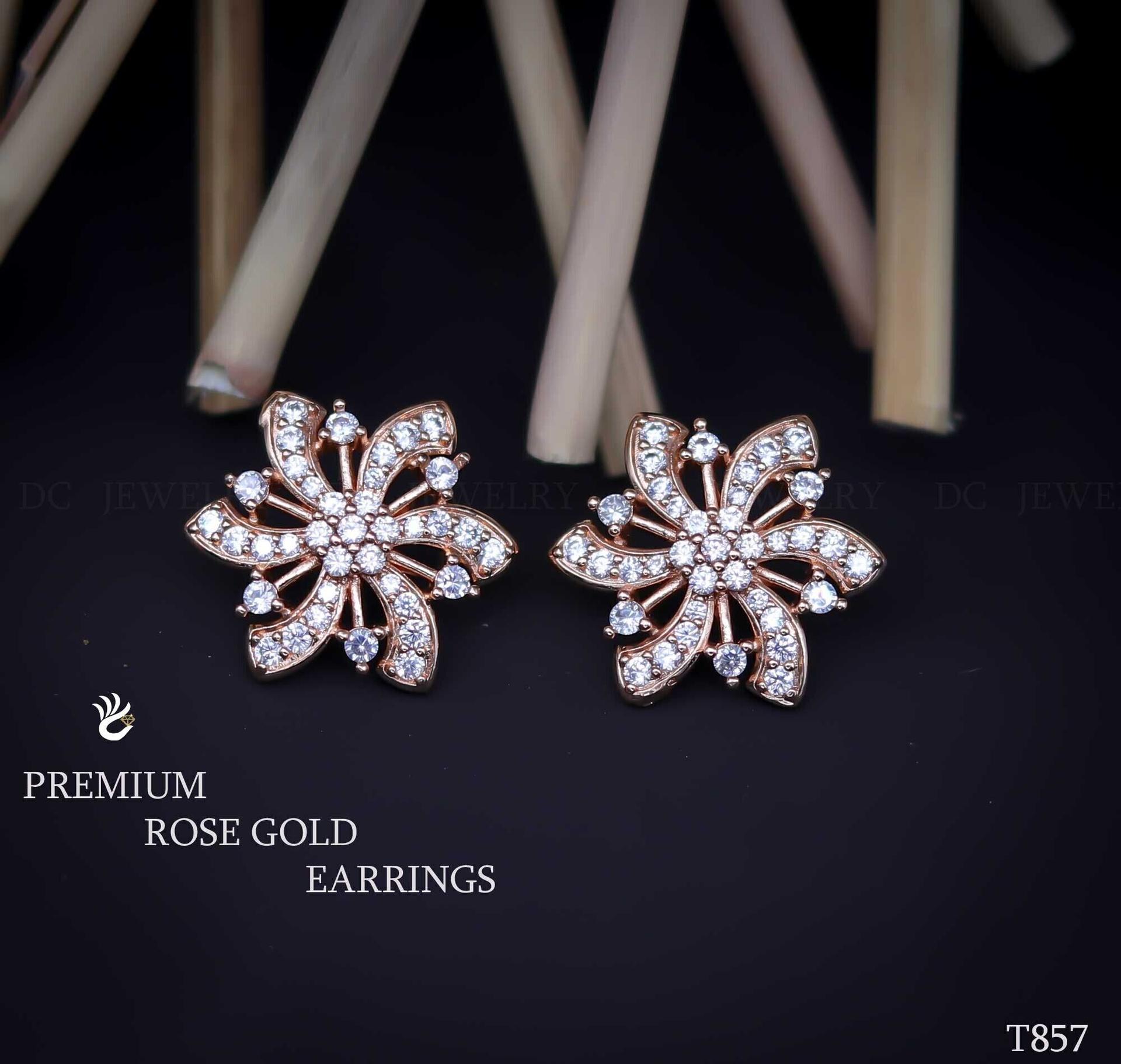 Forevershine Anti Tarnish Rose Gold Plated Teardrop Earrings, Cubic Zirconia Stone, Dangle Drop Style, Paisley Design|lightweight|gift For Her|for Women & Girls - Image 3