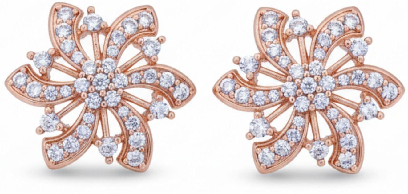 Forevershine Anti Tarnish Rose Gold Plated Teardrop Earrings, Cubic Zirconia Stone, Dangle Drop Style, Paisley Design|lightweight|gift For Her|for Women & Girls - Image 4