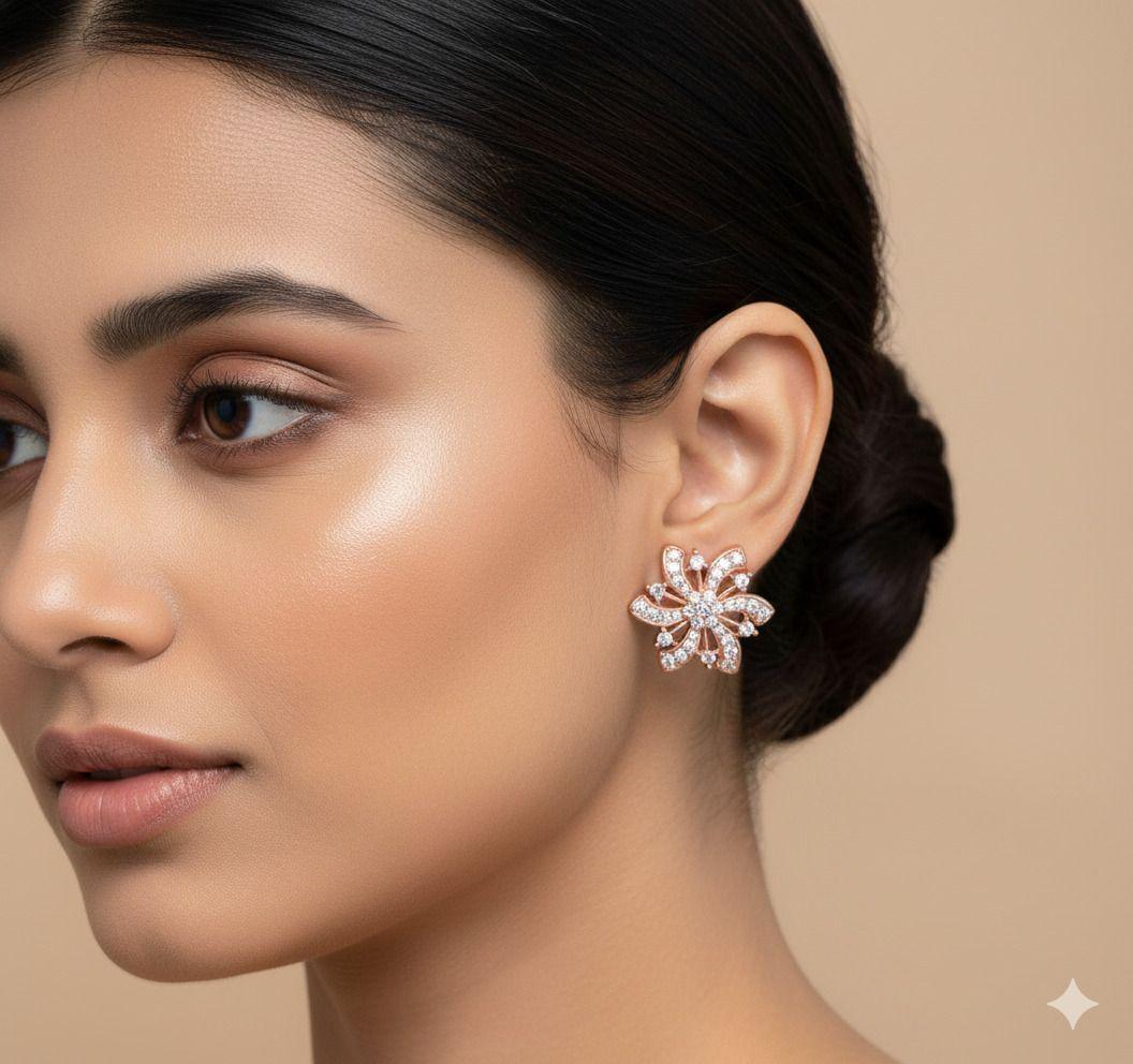 Forevershine Anti Tarnish Rose Gold Plated Teardrop Earrings, Cubic Zirconia Stone, Dangle Drop Style, Paisley Design|lightweight|gift For Her|for Women & Girls - Image 2