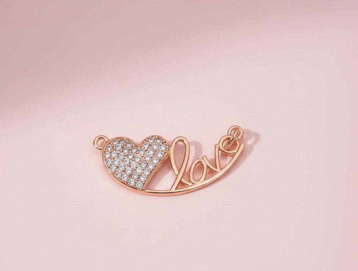 Forevershine Anti Tarnish Rose Gold Plated | Love Heart Pendant Necklace For Women With Cubic Zirconia Stones | Elegant Romantic Jewelry For Anniversary Birthday Gift Stylish Daily Accessory