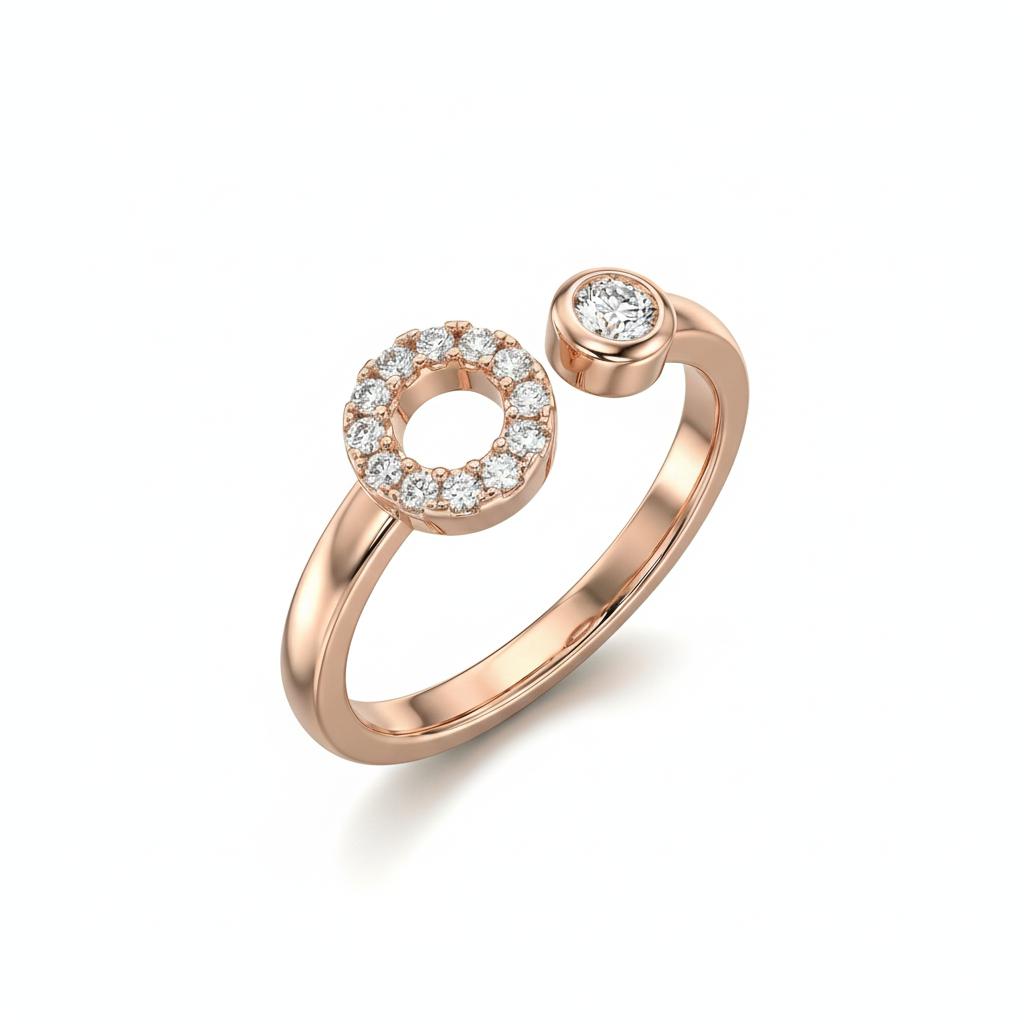 Forevershine Anti Tarnish Rose Gold Plated Adjustable Ring, Open Circle Design With Cubic Zirconia, Multi-Wear Versatile Jewelry|lightweight|gift For Her|for Women & Girls - Image 10