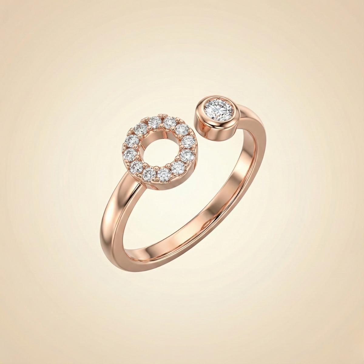 Forevershine Anti Tarnish Rose Gold Plated Adjustable Ring, Open Circle Design With Cubic Zirconia, Multi-Wear Versatile Jewelry|lightweight|gift For Her|for Women & Girls - Image 4
