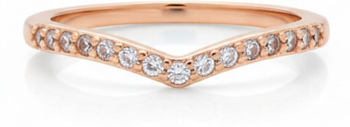 Forevershine Rose Gold Plated Cubic Zirconia Adjustable Finger Ring For Women | Cz Studded Open Band Ring | Trendy Everyday & Party Jewellery - Image 4