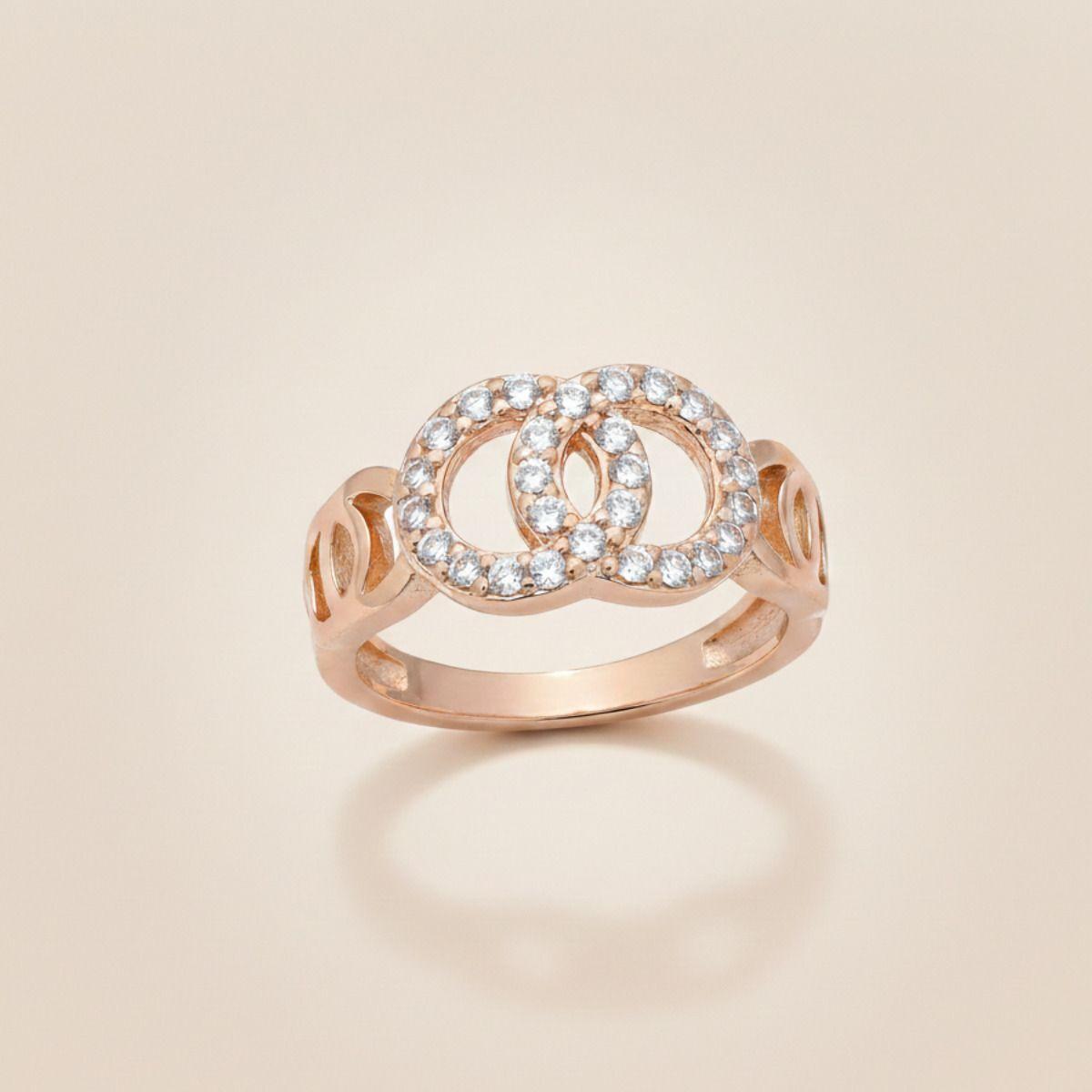 Forevershine Rose Gold Plated Cubic Zirconia Adjustable Finger Ring For Women | Crystal Studded Designer Open Ring | Trendy Fashion Jewellery For Girls & Women - Image 4