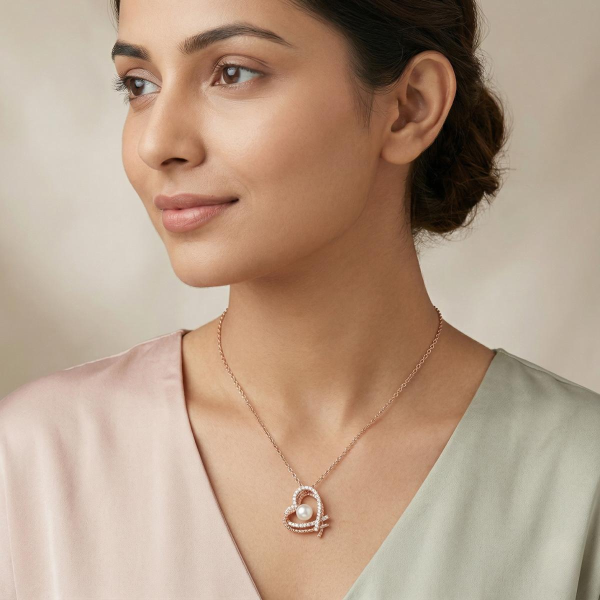 Forevershine Anti Tarnish Rose Gold Bird Necklace With Crystals, Flying Dove Pendant, Delicate Chain Jewelry| Lightweight | Party Jewellery| Gift For Her|skin Friendly & Lead-Free| Hypoallergenic | Tarnish Resistant | Stylish Jewelry For Women & Girls - Image 5