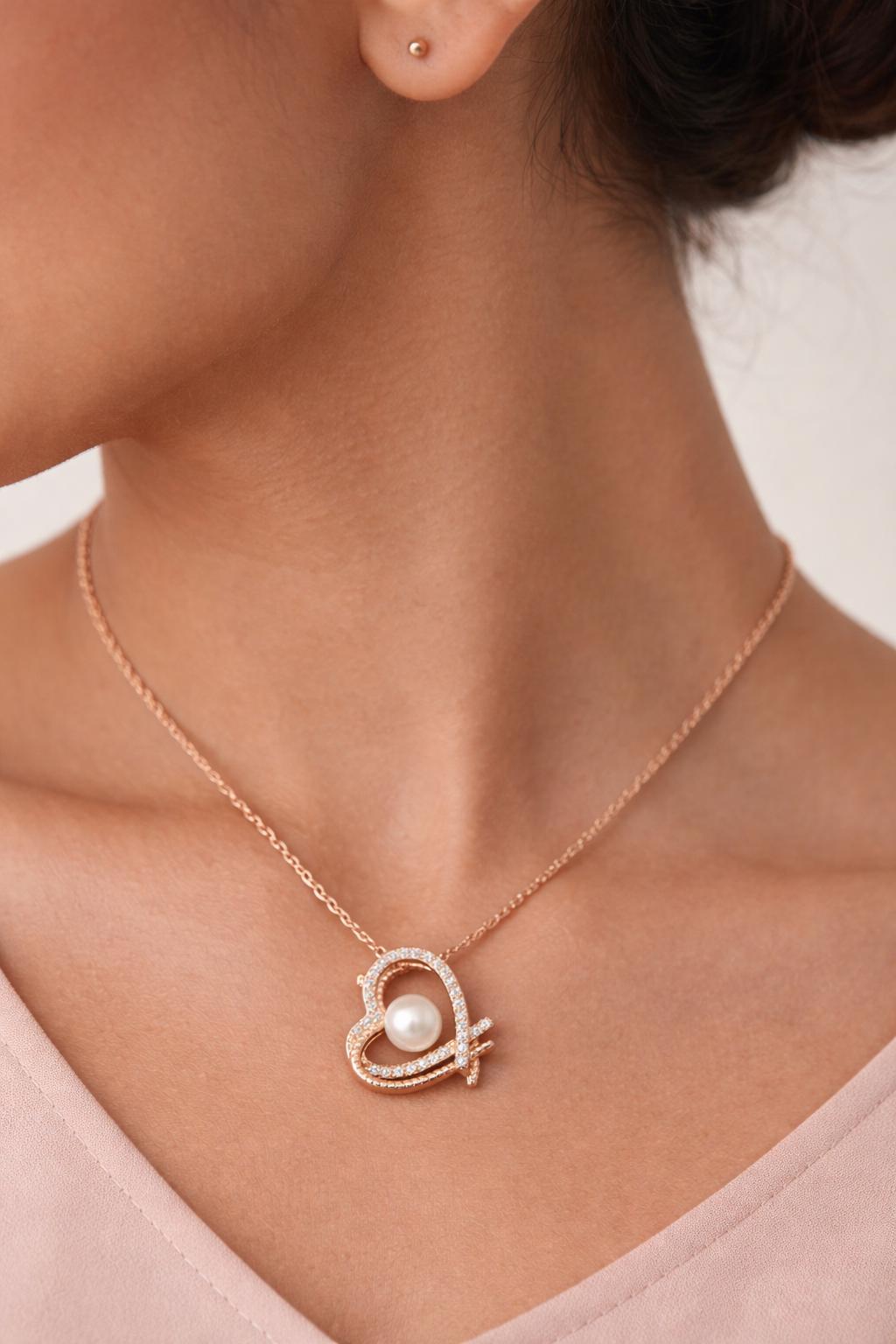 Forevershine Anti Tarnish Rose Gold Bird Necklace With Crystals, Flying Dove Pendant, Delicate Chain Jewelry| Lightweight | Party Jewellery| Gift For Her|skin Friendly & Lead-Free| Hypoallergenic | Tarnish Resistant | Stylish Jewelry For Women & Girls - Image 3