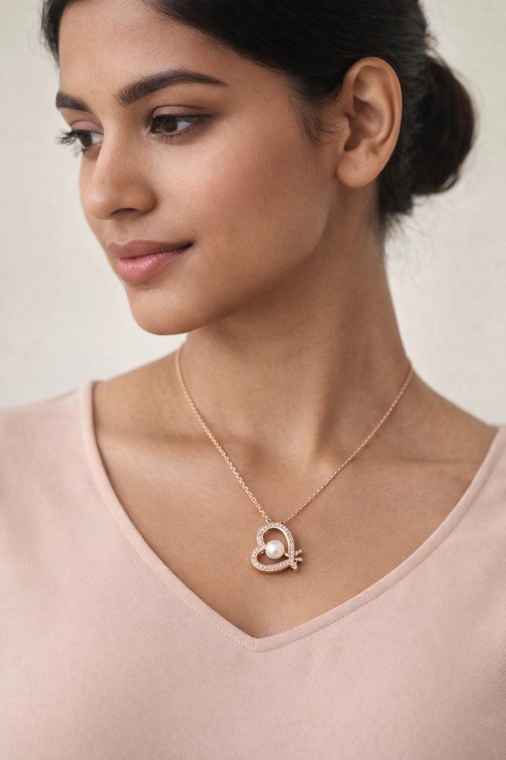 Forevershine Anti Tarnish Rose Gold Bird Necklace With Crystals, Flying Dove Pendant, Delicate Chain Jewelry| Lightweight | Party Jewellery| Gift For Her|skin Friendly & Lead-Free| Hypoallergenic | Tarnish Resistant | Stylish Jewelry For Women & Girls - Image 4