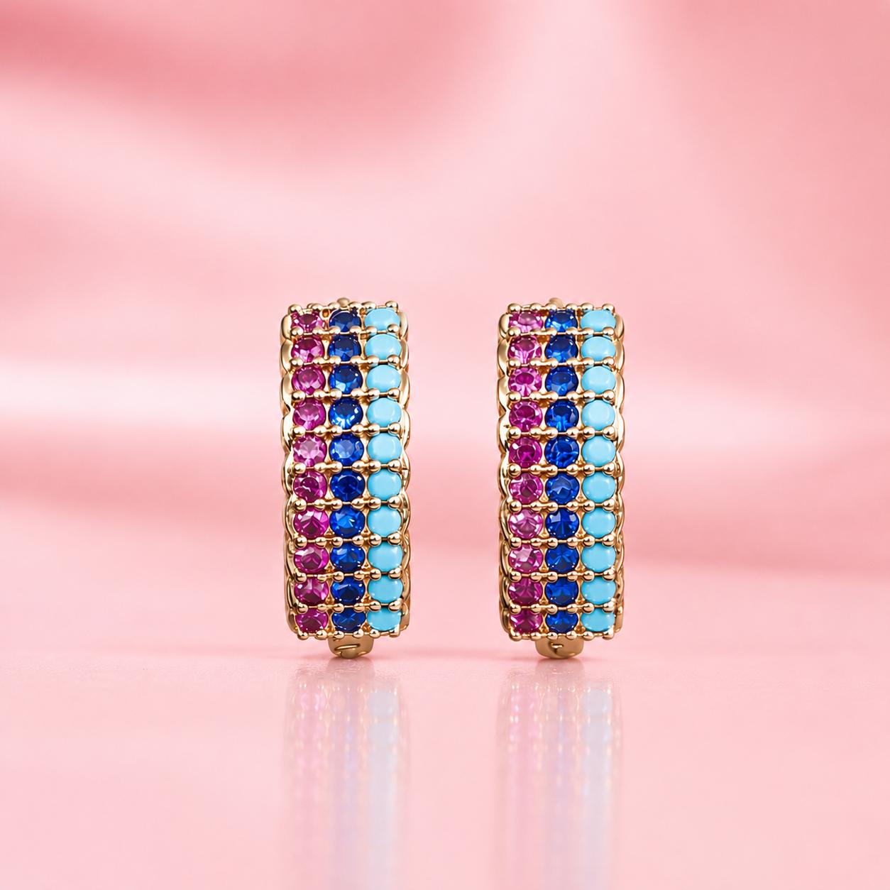Forevershine Rose Gold Alloy American Diamond Cubic Zirconia Bow Geometric Minimal Hoop Earrings For Women & Girls Fashion Jewellery, Party, Wedding Gift - Image 8