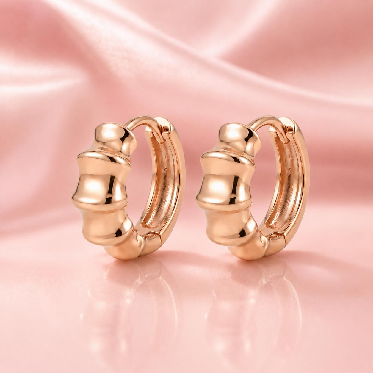 Forevershine Anti Tarnish Rose Gold Alloy American Diamond Cubic Zirconia Minimal Classic Modern Hoop Earrings For Women & Girls Fashion Jewellery, Party, Wedding Gift - Image 7