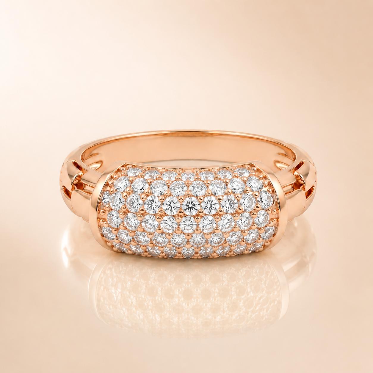 Forevershine Rose Gold & White Rose Gold Plated American Diamond Cubic Zirconia Modern Adjustable Ring For Women & Girls Fashion Jewellery, Party, Wedding Gift - Image 2