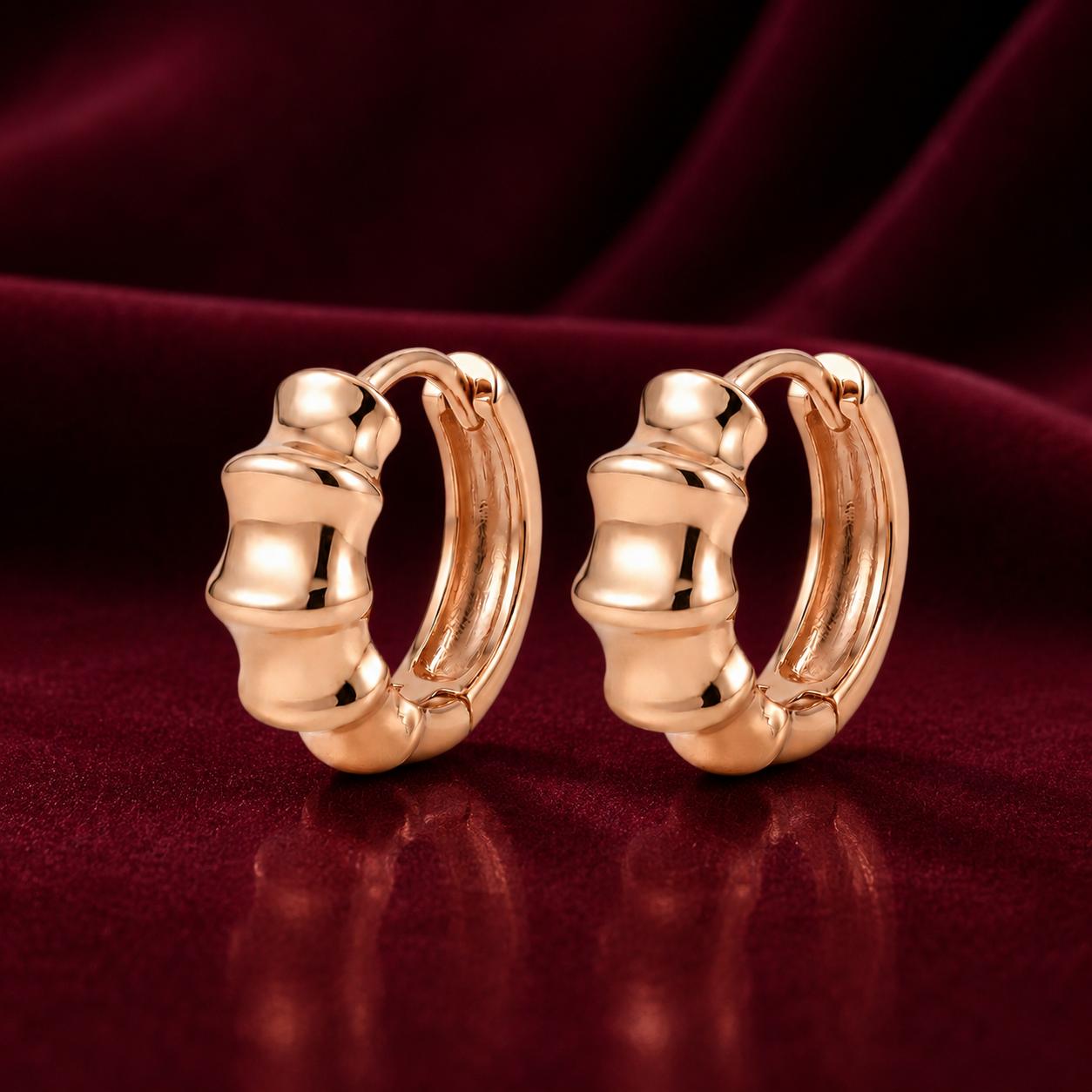 Forevershine Anti Tarnish Rose Gold Alloy American Diamond Cubic Zirconia Minimal Classic Modern Hoop Earrings For Women & Girls Fashion Jewellery, Party, Wedding Gift - Image 2