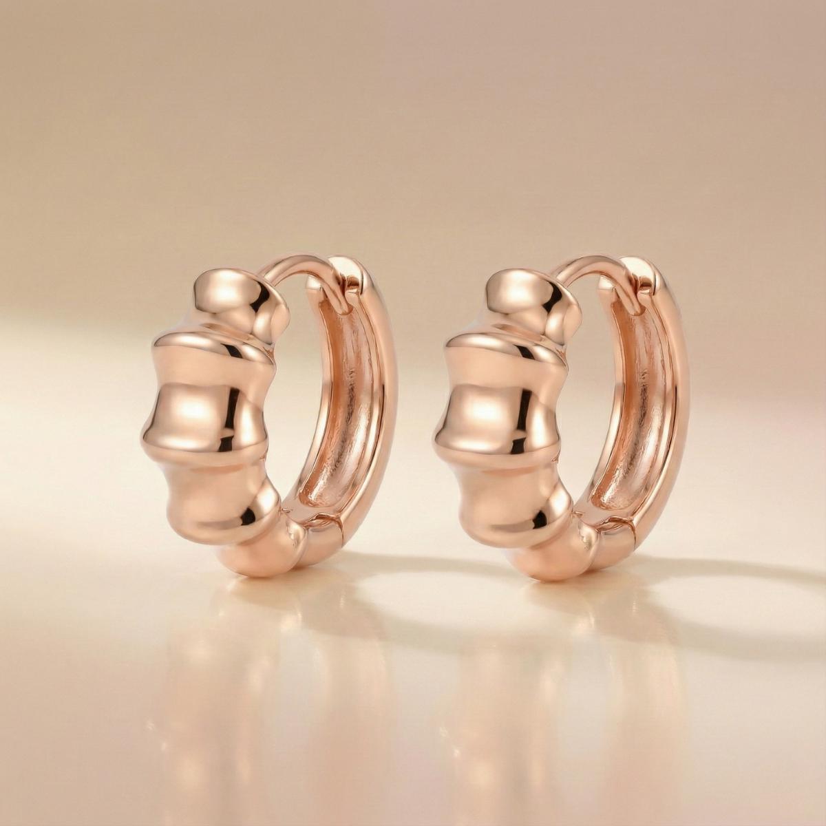 Forevershine Anti Tarnish Rose Gold Alloy American Diamond Cubic Zirconia Minimal Classic Modern Hoop Earrings For Women & Girls Fashion Jewellery, Party, Wedding Gift - Image 5