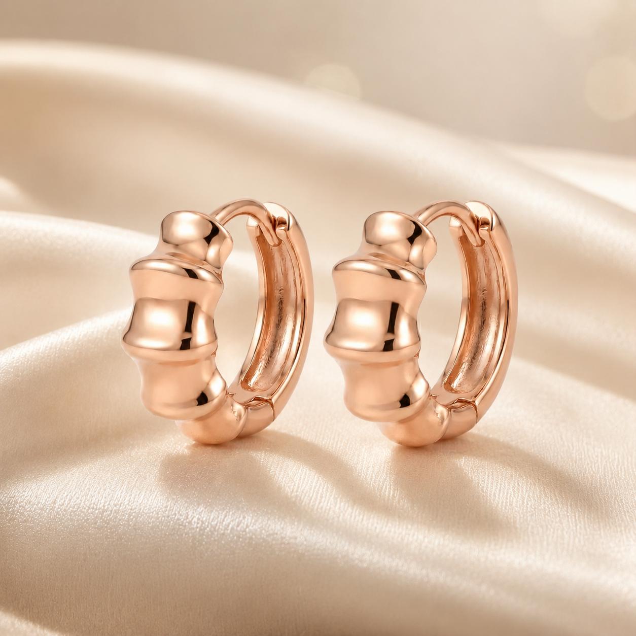 Forevershine Anti Tarnish Rose Gold Alloy American Diamond Cubic Zirconia Minimal Classic Modern Hoop Earrings For Women & Girls Fashion Jewellery, Party, Wedding Gift - Image 7
