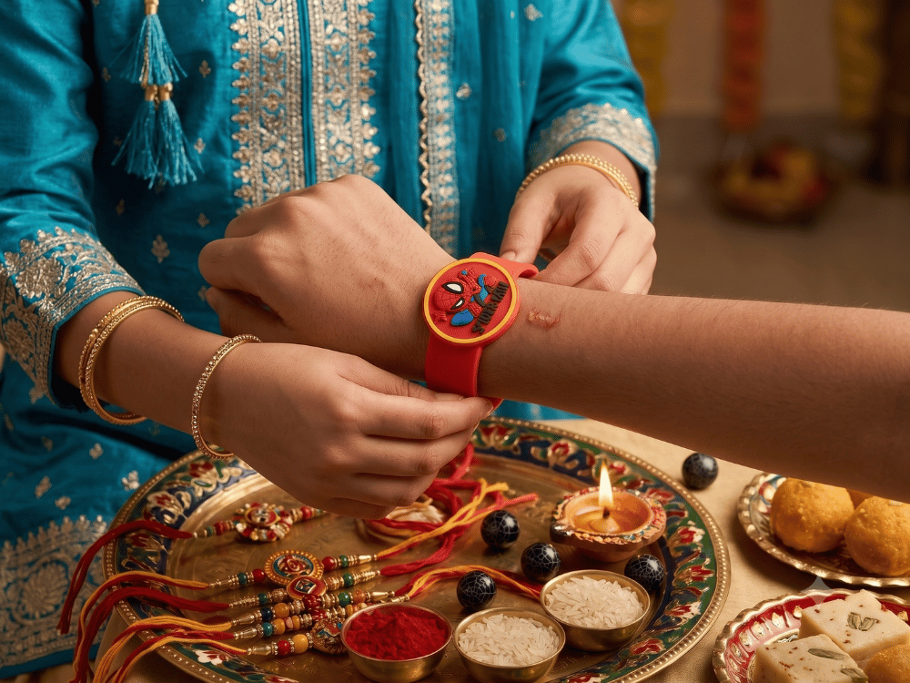 Superhero Inspired Kids Silicone Wrist Band Rakhi For Boys - Image 4