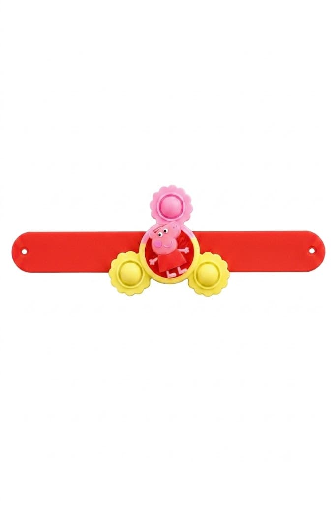 Kids Peppa Pig Led Light Up Spinner Wrist Band Rakhi (pack Of 1) - Image 6