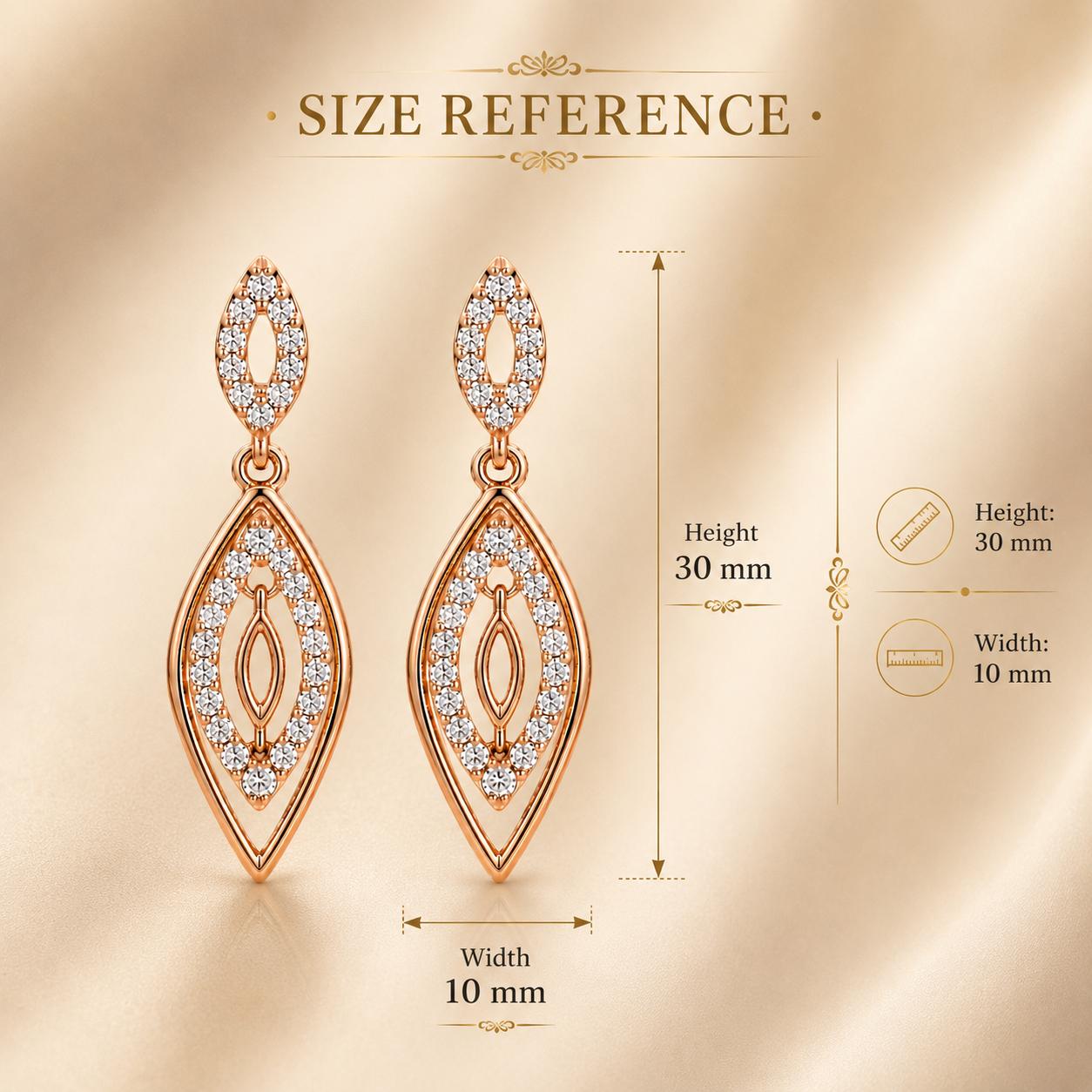Forevershine Rose Gold Plated Ad Drop Earrings For Women & Girls - Image 9