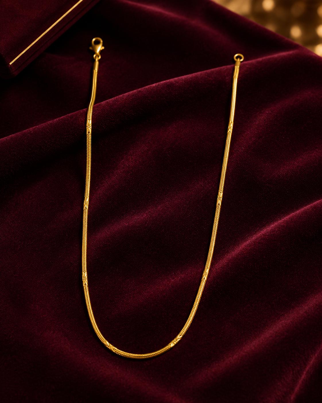 Forevershine Gold Plated Designer Snake Chain Necklace For Women & Men