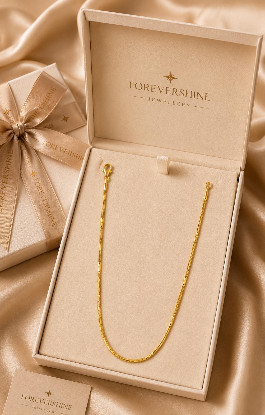 Forevershine Gold Plated Designer Snake Chain Necklace For Women & Men - Image 5