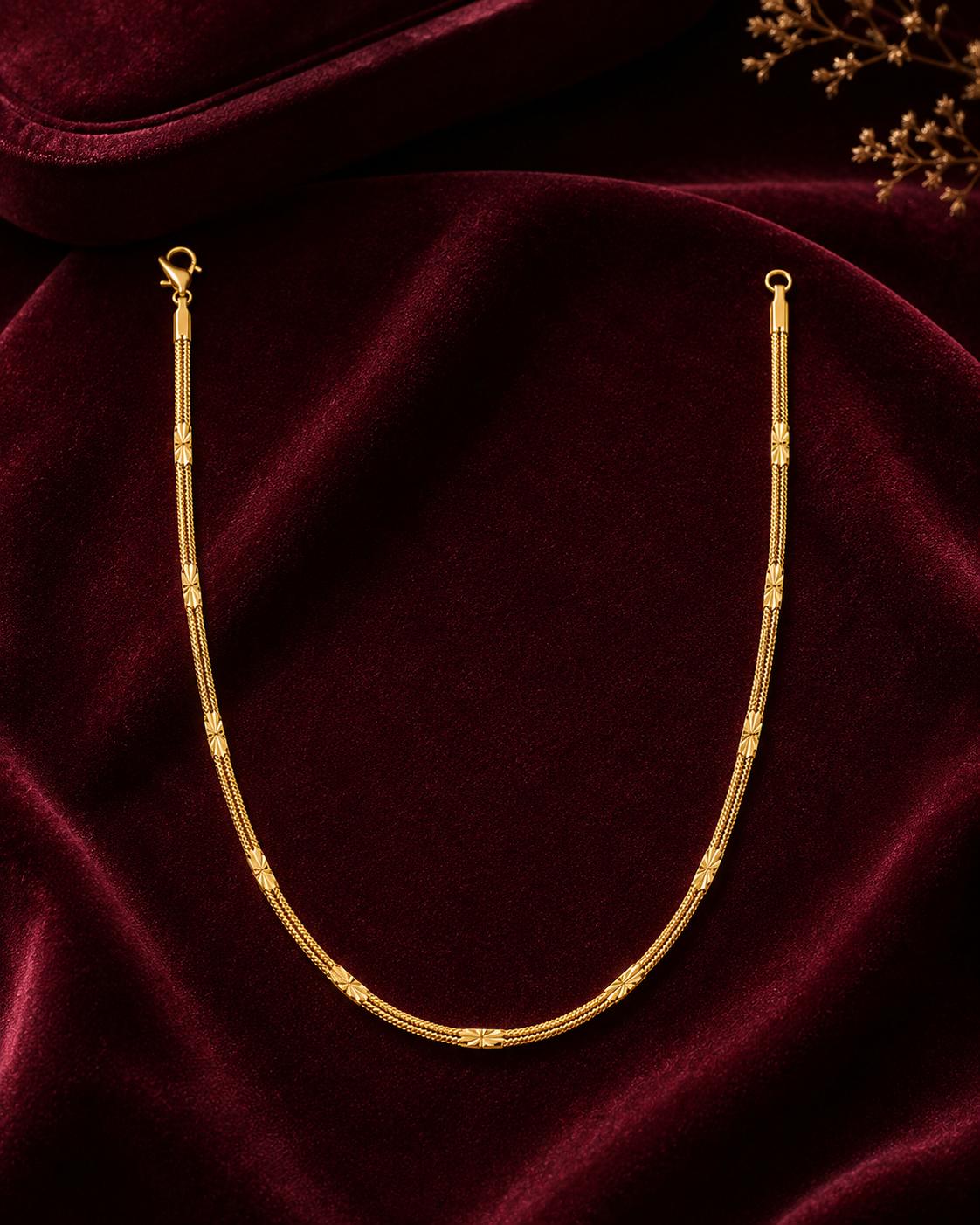 Forevershine Gold Plated Pattern Snake Chain Necklace For Women & Men