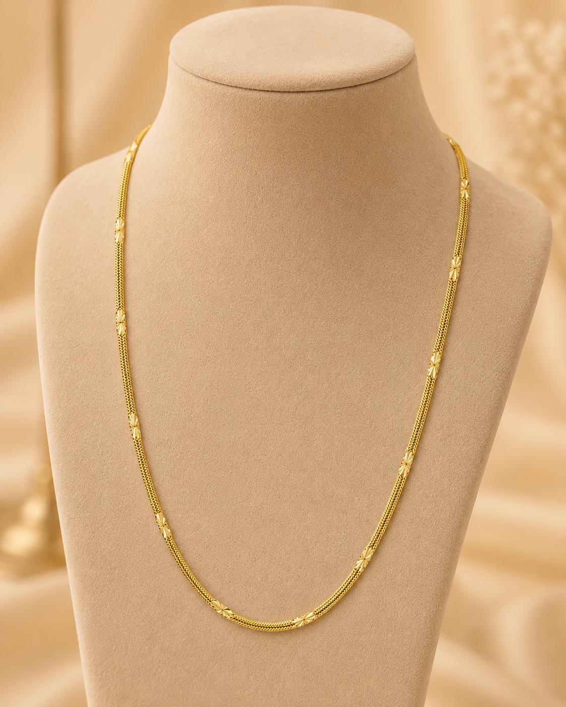 Forevershine Gold Plated Pattern Snake Chain Necklace For Women & Men - Image 5