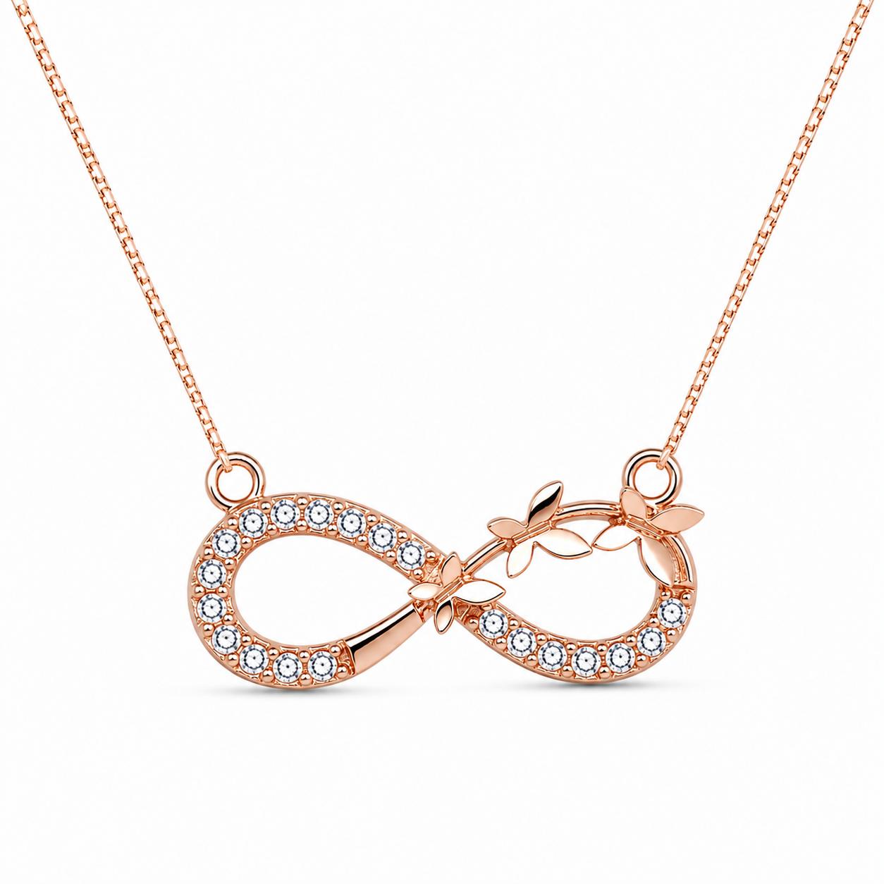 Forevershine Rose Gold Plated Ad Infinity Pendant Necklace For Women - Image 10