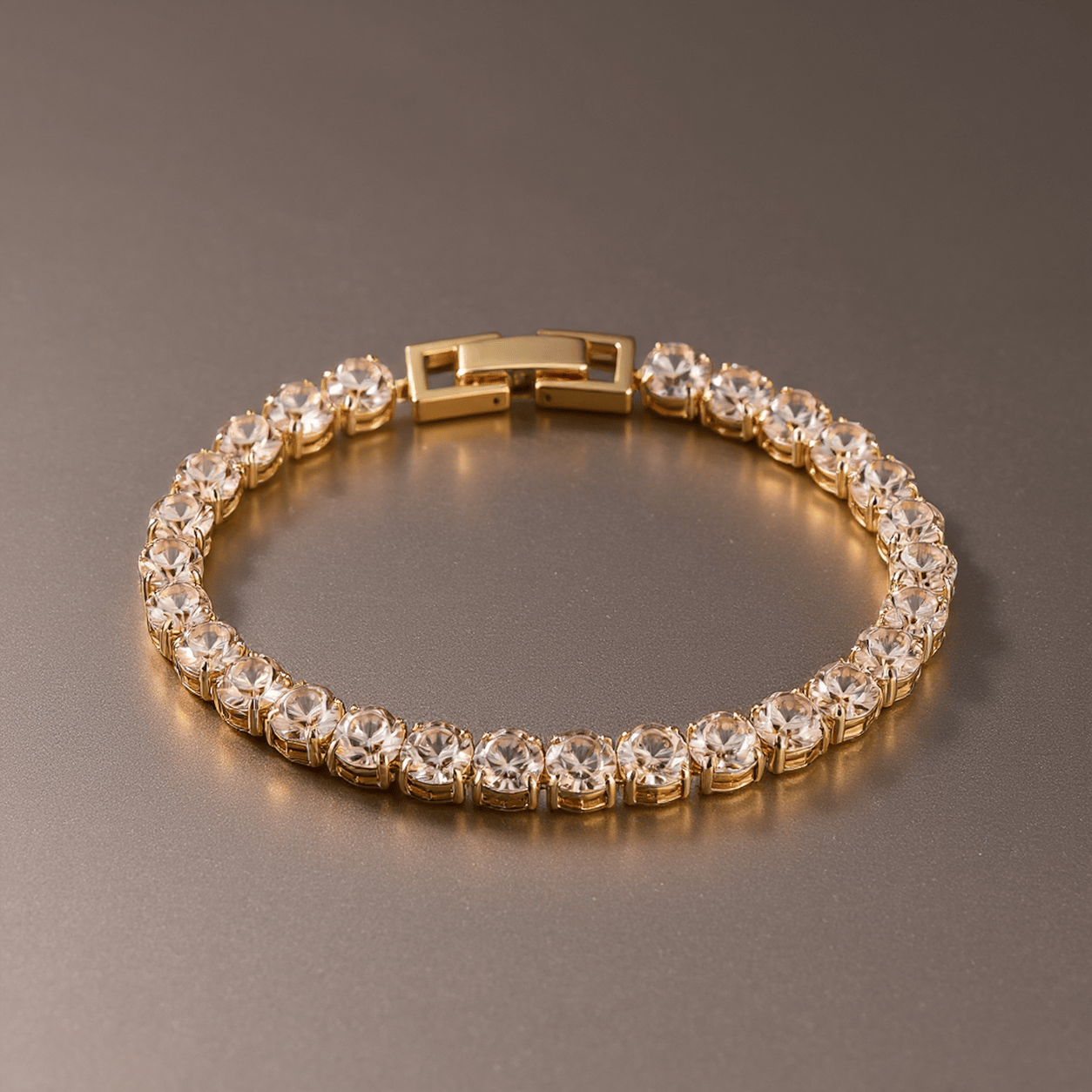 Forevershine Rose Gold Plated Adjustable Tennis Bracelet With Blush Pink Ad Stones - Image 5