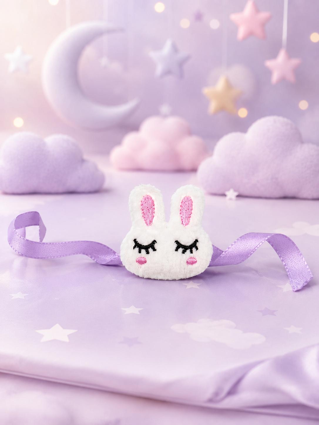 Kids Plush Rabbit Rakhi With Satin Ribbon For Brother - Image 2
