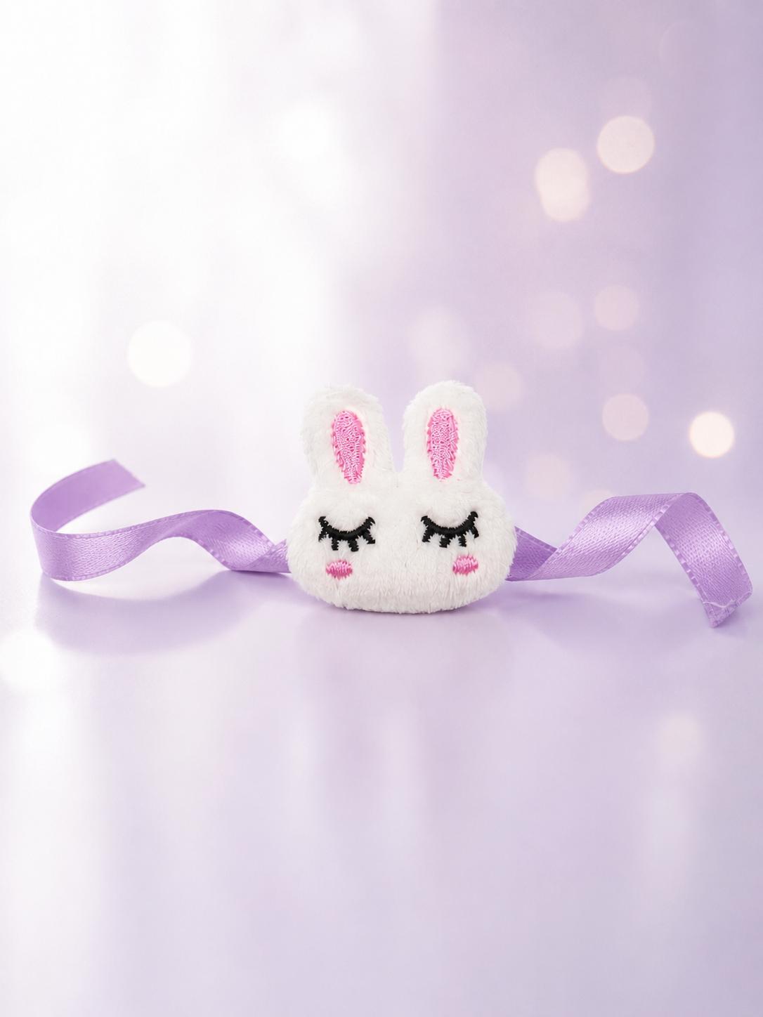 Kids Plush Rabbit Rakhi With Satin Ribbon For Brother - Image 6