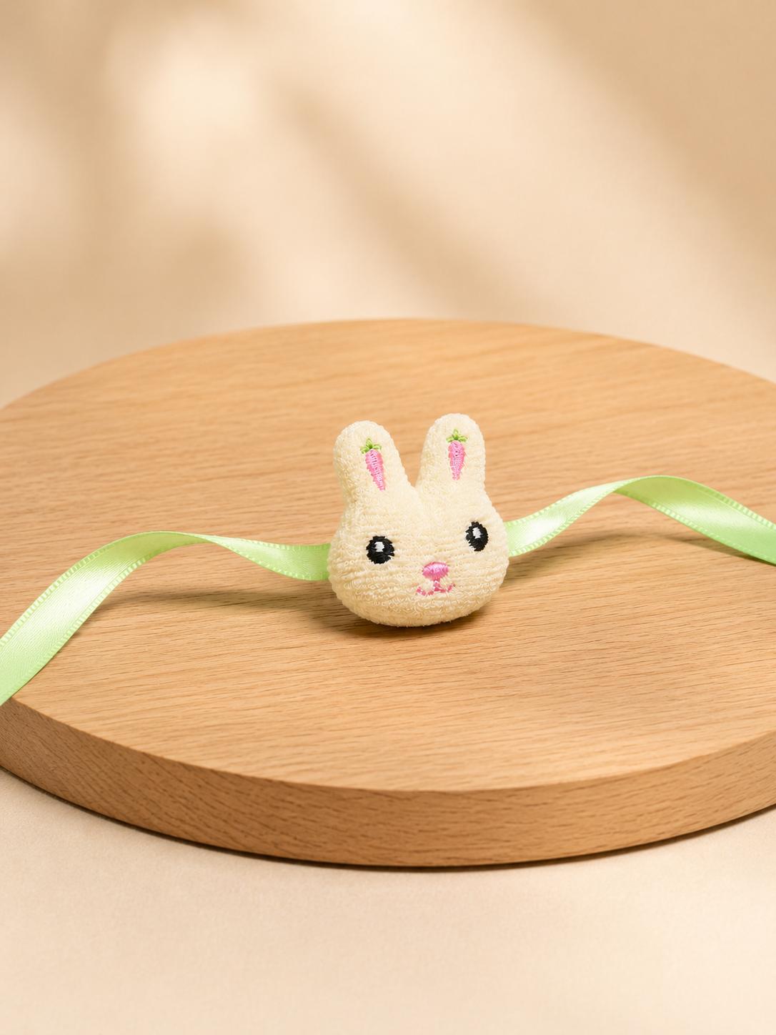 Kids Plush Bunny Rakhi With Satin Ribbon For Brother - Image 6