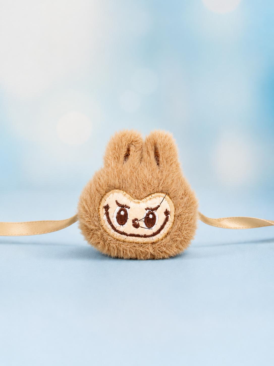 Cute Monster Plush Rakhi With Satin Ribbon Soft Kids Rakhi For Brother Raksha Bandhan Gift - Image 6