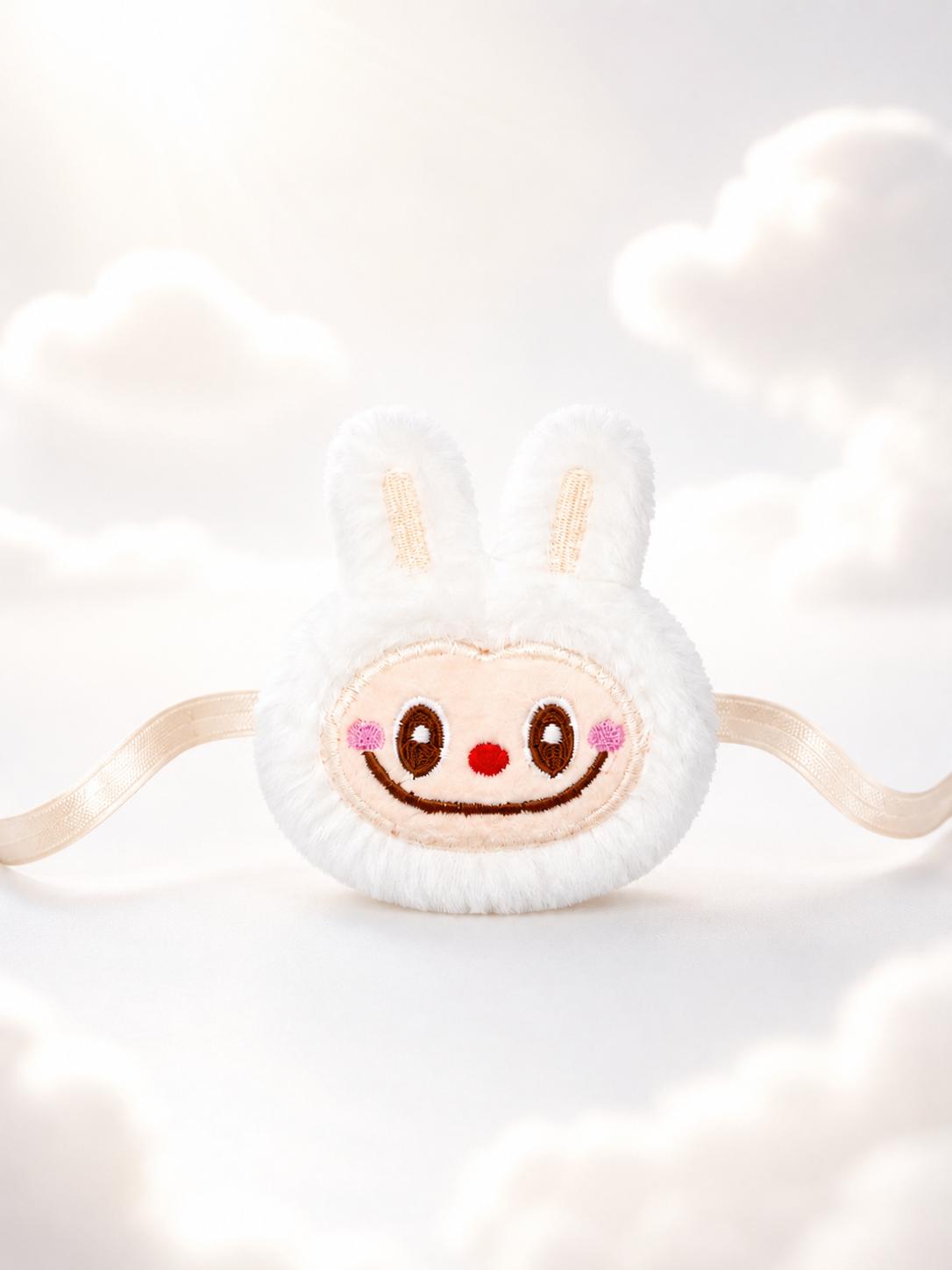 Cute Bunny Plush Rakhi With Satin Ribbon Soft Kids Brother Rakhi For Raksha Bandhan Gift - Image 4