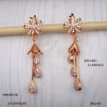 Forevershine Anti Tarnish Crystal Flower Design Sparkling Floral Stud Long Drop, Rose Gold, Long Chain Tassel Design, Fashion Jewelrygifts|wedding And Christmas Gifts|lightweight|for Women & Girls - Image 5