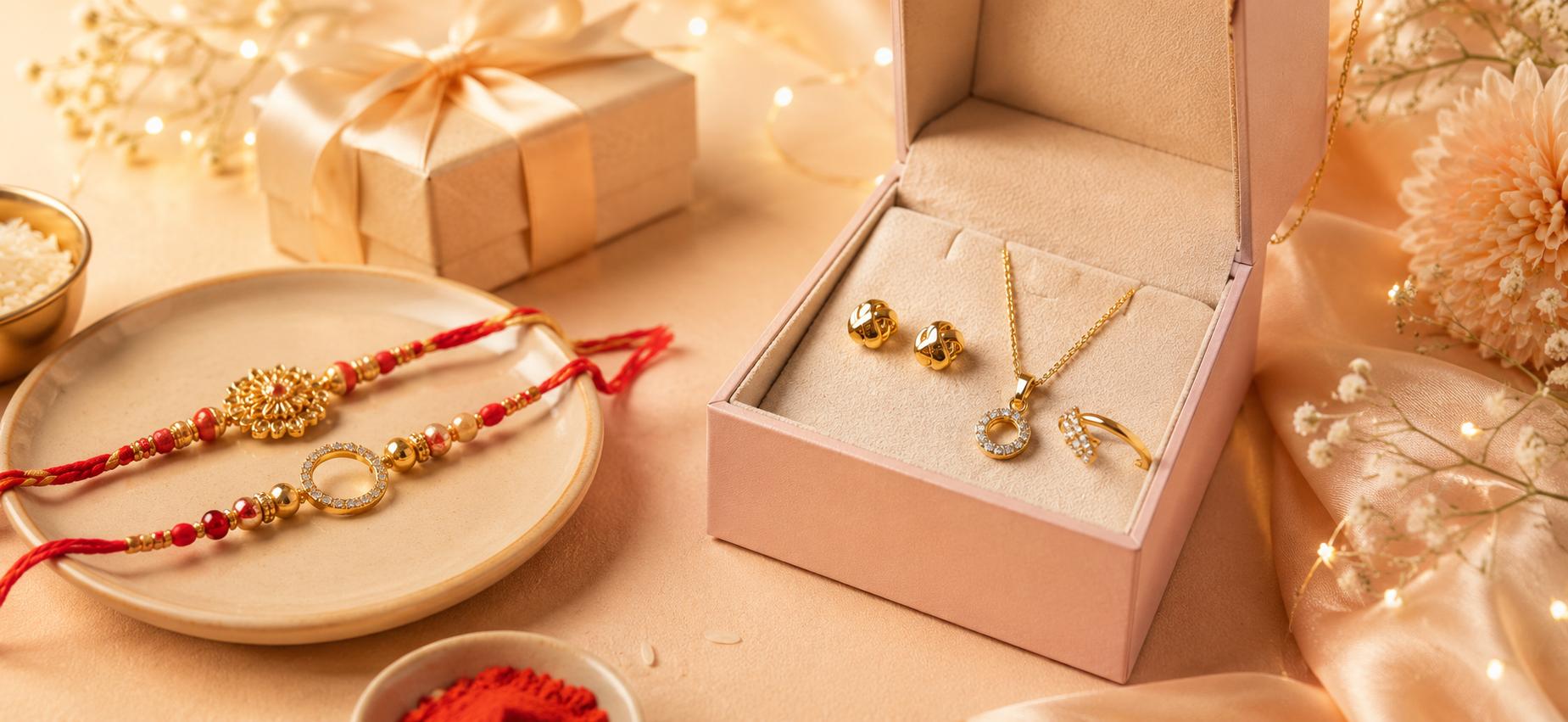 Forever Shine anti-tarnish rose gold jewellery, Raksha Bandhan gifts for sisters under 499 rupees