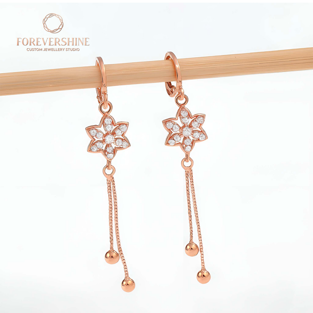 Forevershine's Rose Gold Long Earring