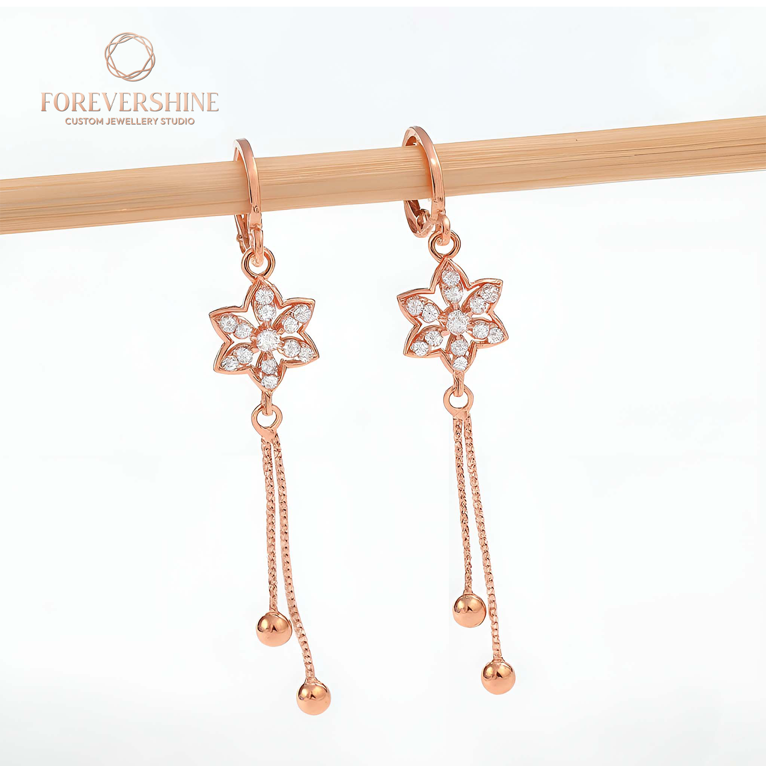 Forevershine's Rose Gold Long Earring