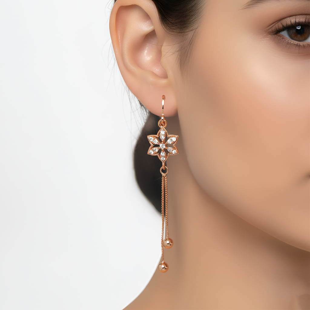 Forevershine's Rose Gold Long Earring