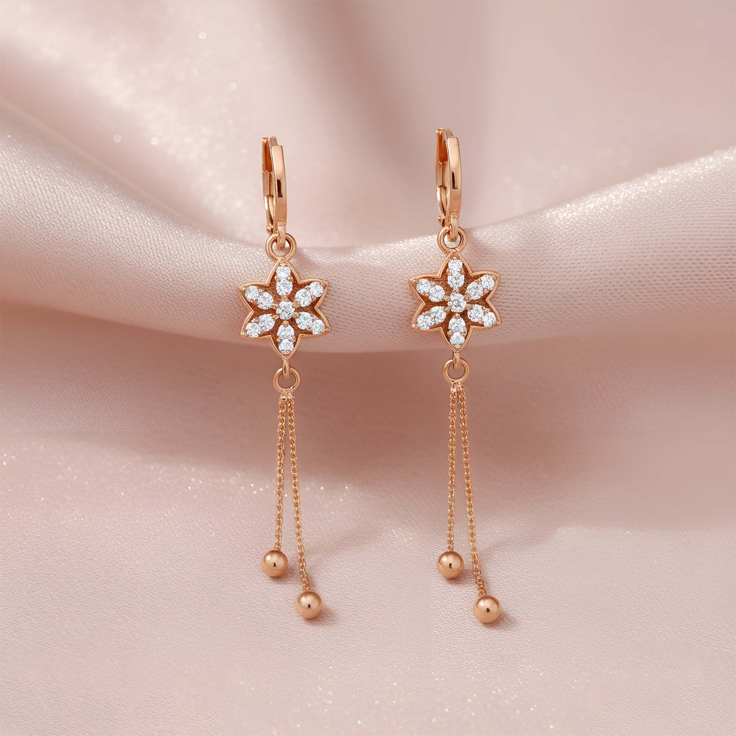 Forevershine's Rose Gold Long Earring