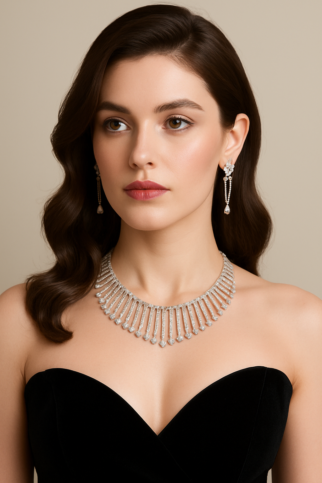 Rose Gold Leaf Grace Necklace Set