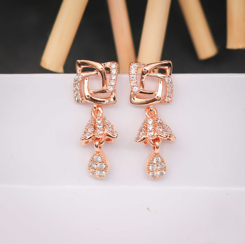 Forevershine's Rose Radiance Drop Earrings