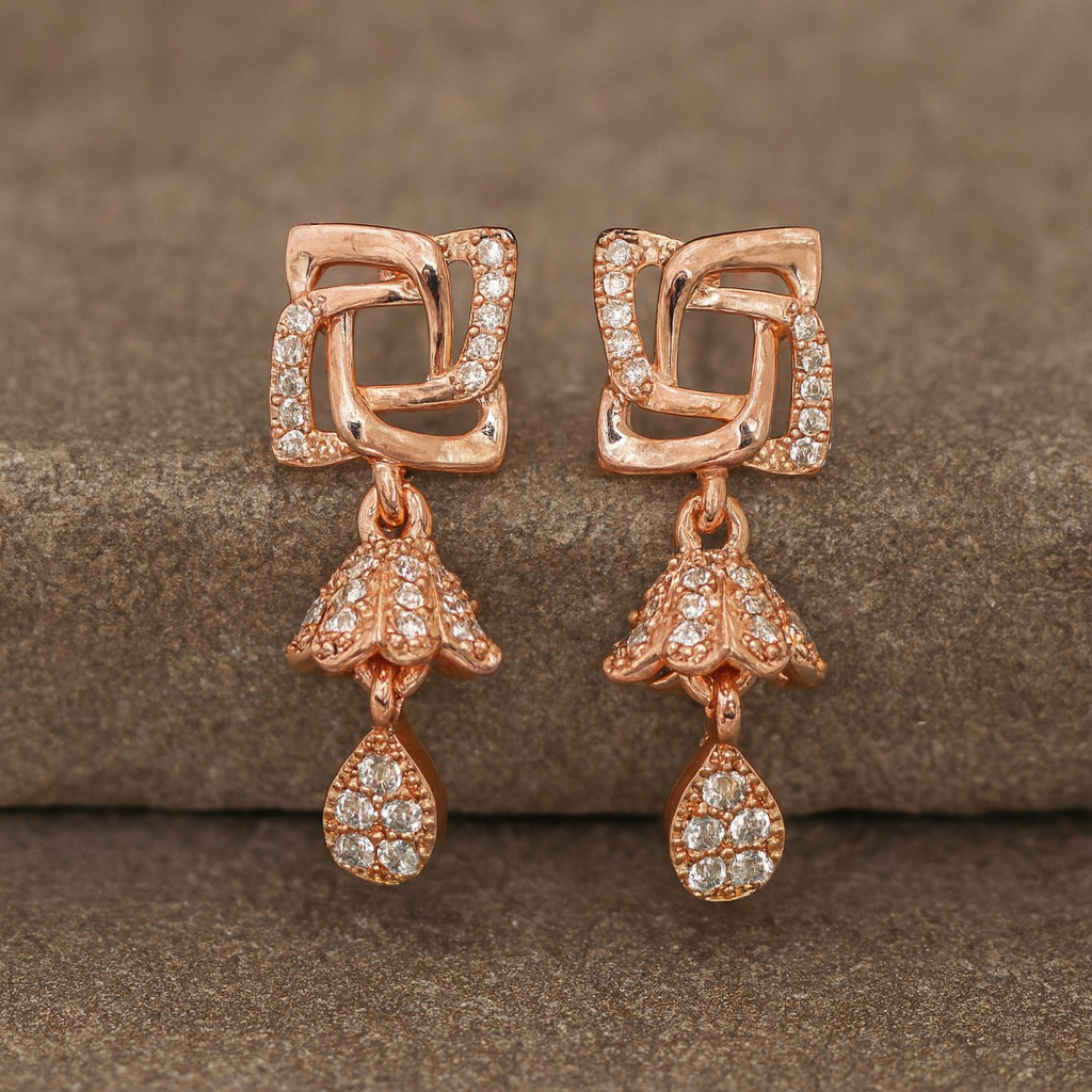 Forevershine's Rose Radiance Drop Earrings